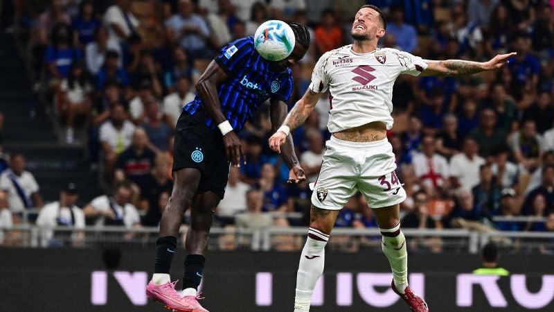 El delantero francés del Inter de Milán, Marcus Thuram, anotó el cuarto gol de su equipo frente al Torino.