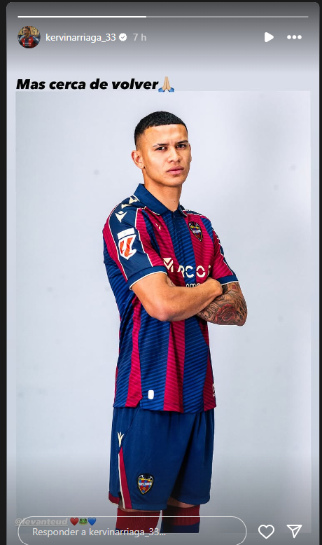 En su cuenta de Instagram, Kervin Arriaga escribió que su regreso está cerca.