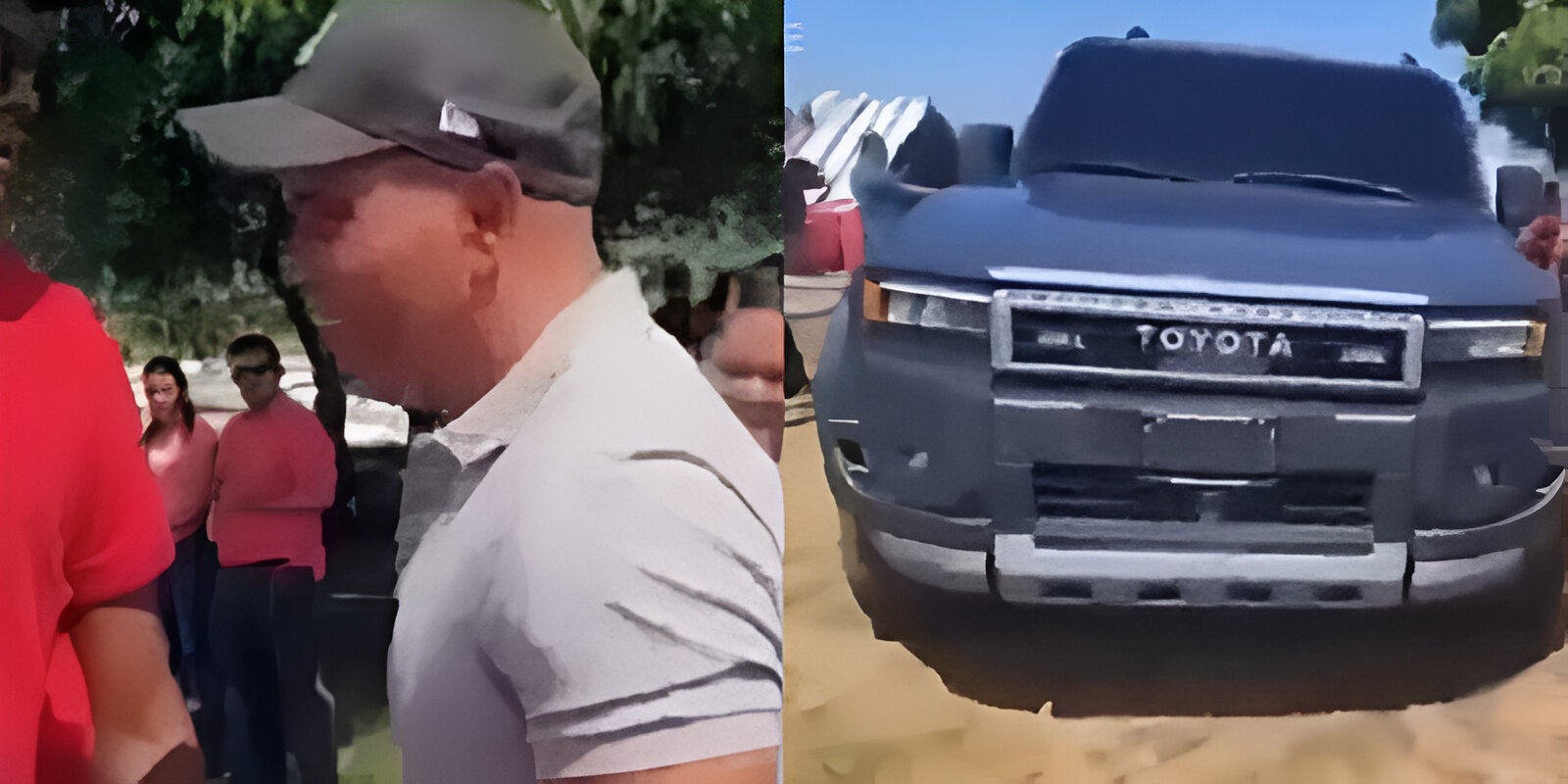 Mario Moncada llega en camioneta Prado 2025 a ver ruinas de obra fallida en Olanchito