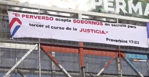Mensajes de rechazo caminata por la Paz