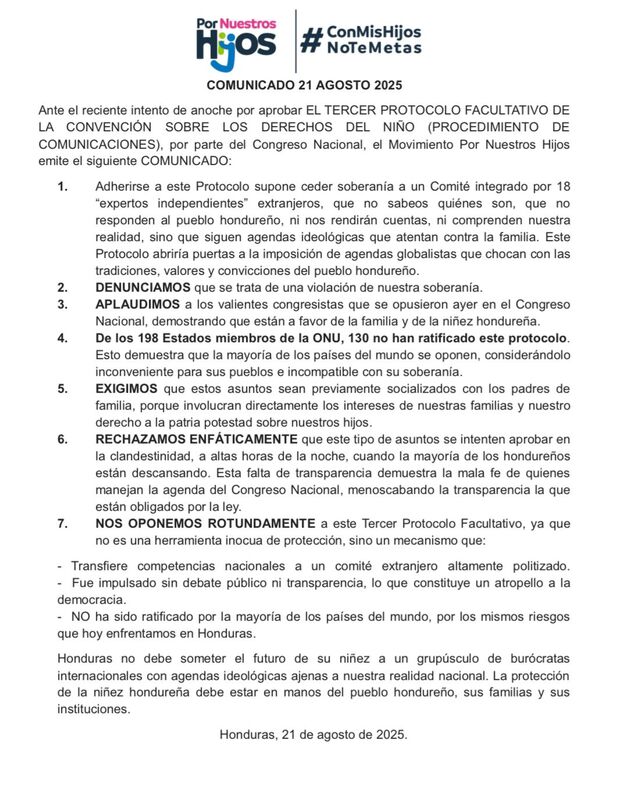Por nuestros hijos