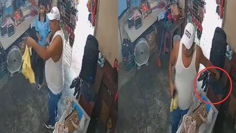 Sujeto roba en tiendas de Choloma, Cortés