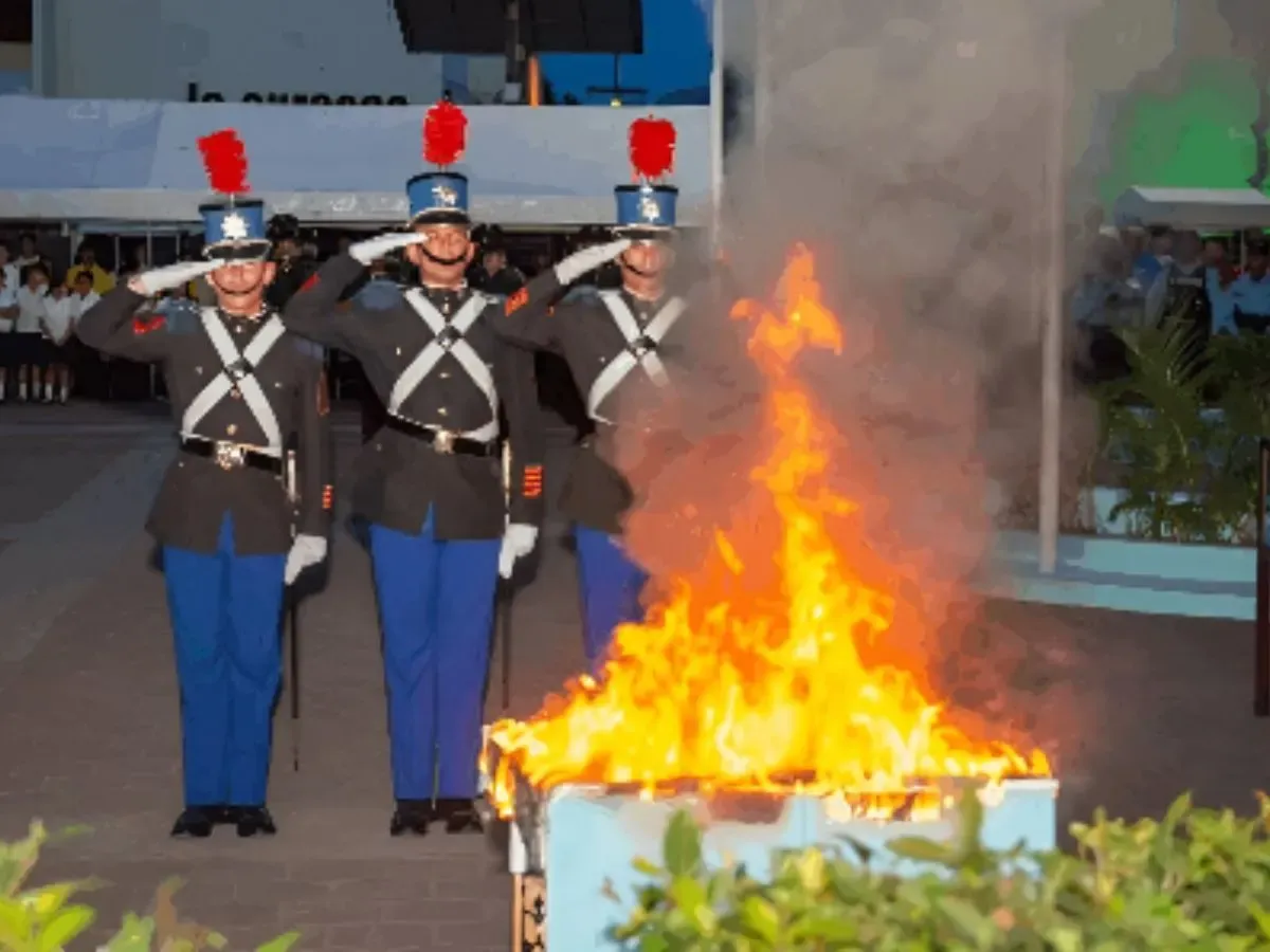 Incineración de la Bandera Nacional