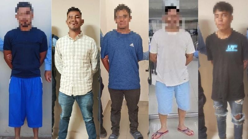 hombres detenidos en Comayagua