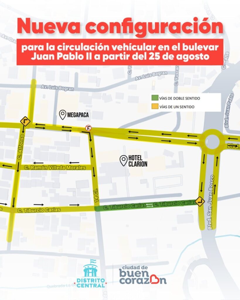 Se elimina giro a la izquierda en el bulevar Juan Pablo II por construcción del paso a desnivel