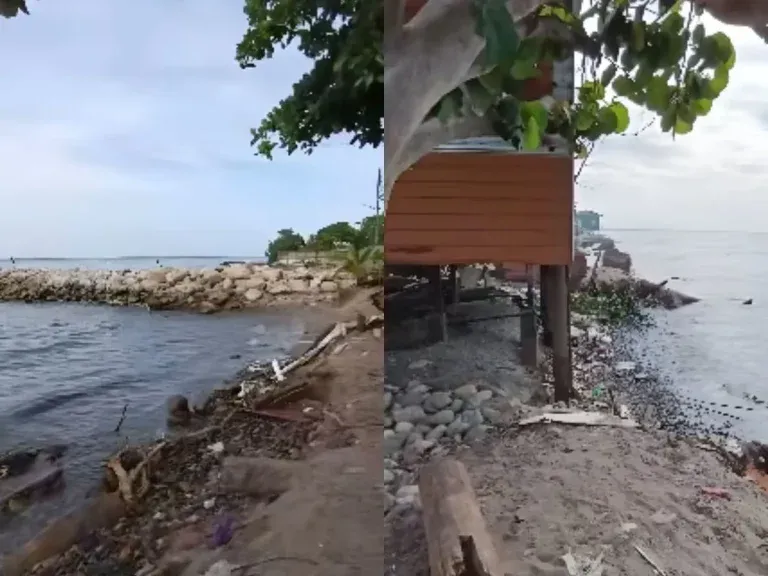 erosión costera en La Ceiba