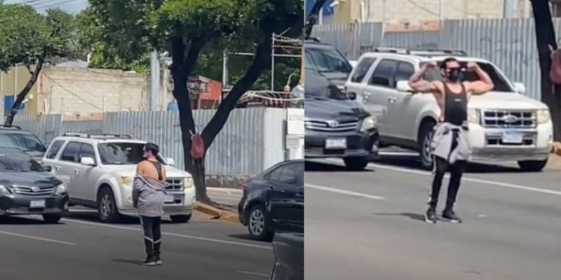 joven para el tráfico