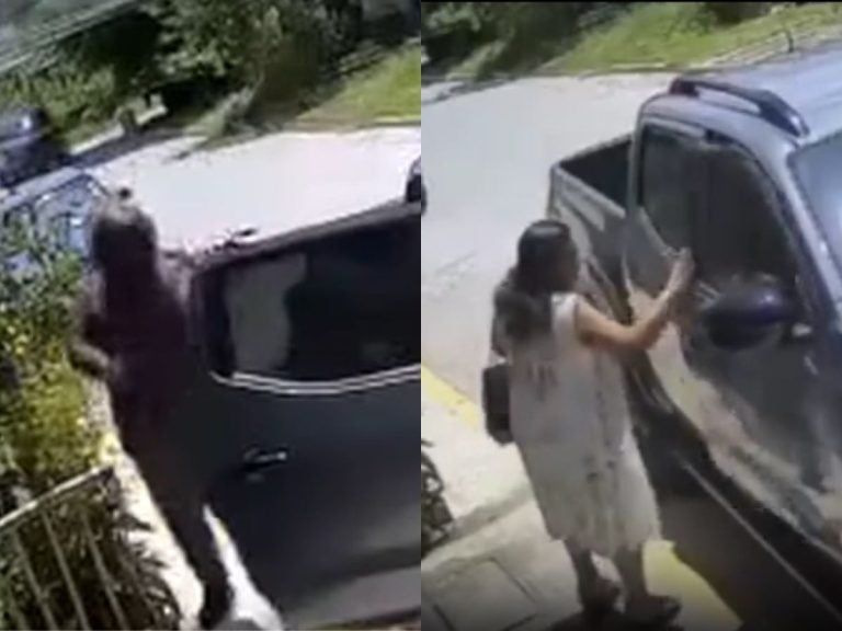 Video: Asaltante intercepta a mujer al bajarse de su vehículo en Siguatepeque