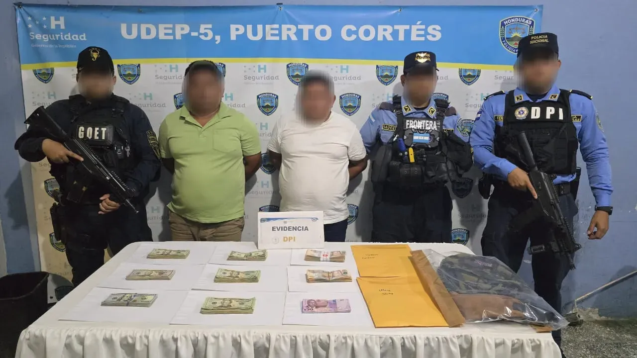 Detenidos dinero Omoa