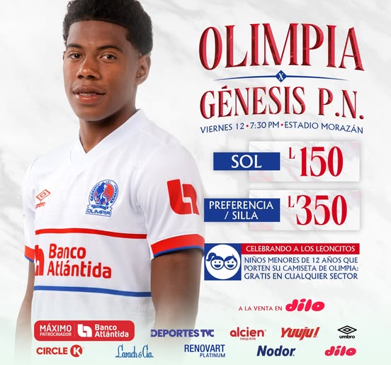 El Olimpia tiene un reconocimiento para los niños que lleguen al estadio Morazán con la camisa del "león".