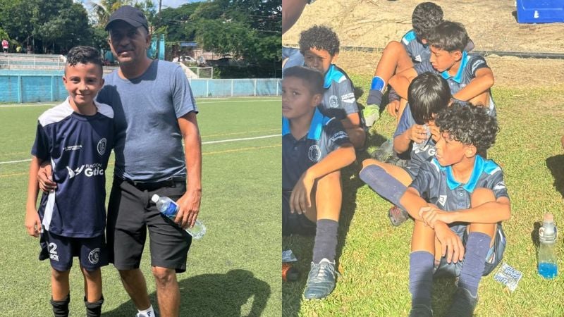 Don Marvin y el pequeño Gael son un ejemplo en la categoría U-13 de Motagua.