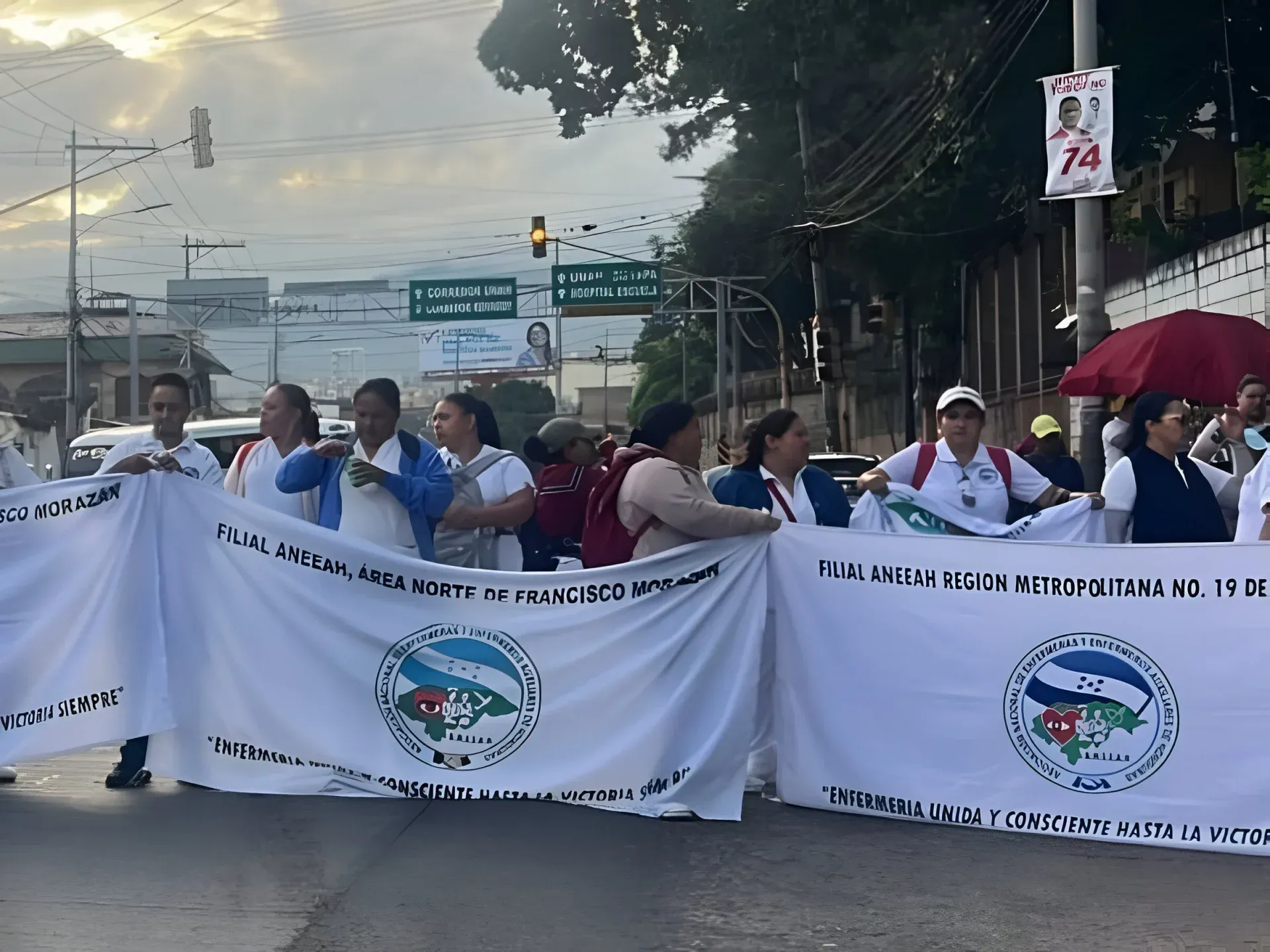 Protestas de enfermeras auxiliares en Honduras