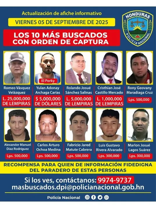 sube recompensa por Romeo Vásquez